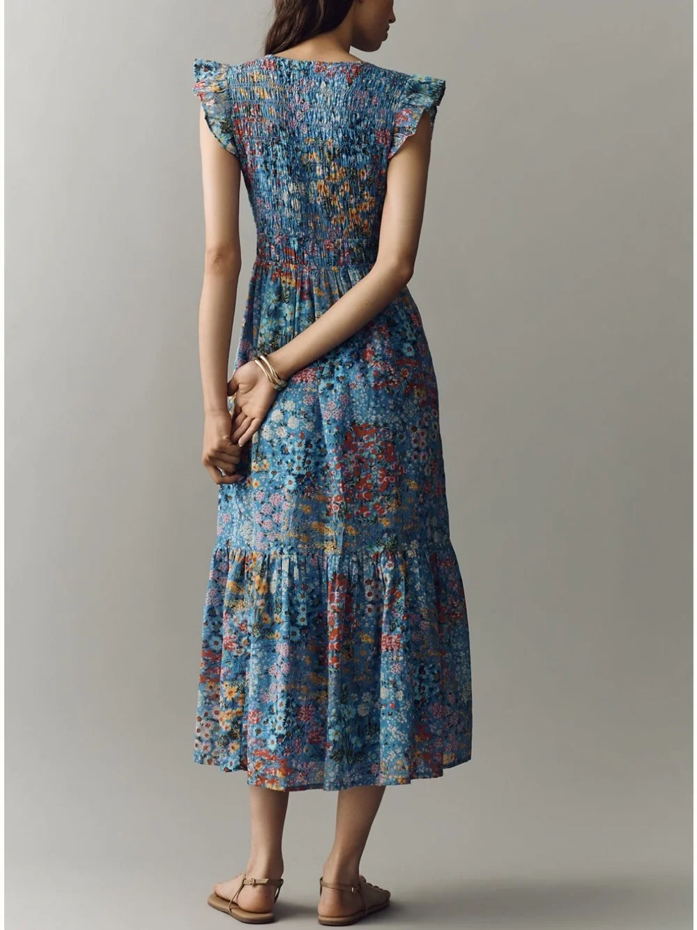 PEREGRINE MIDI DRESS BLUE - Picture 2 of 6